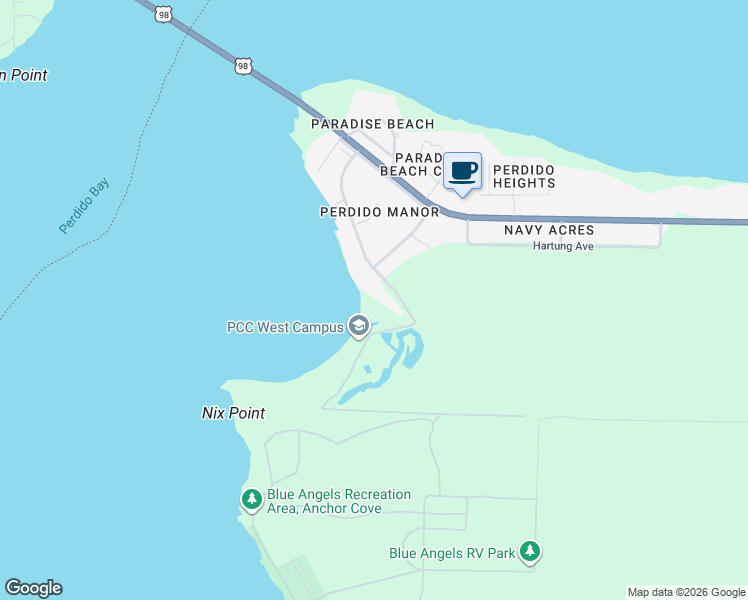 map of restaurants, bars, coffee shops, grocery stores, and more near 1161 Perdido Manor Drive in Pensacola
