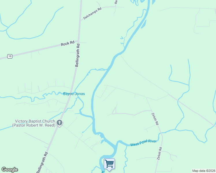 map of restaurants, bars, coffee shops, grocery stores, and more near Zirlott Road in Coden