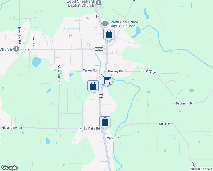 map of restaurants, bars, coffee shops, grocery stores, and more near 2880 Farm to Market 92 in Silsbee