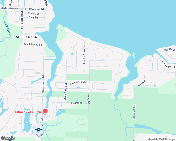 map of restaurants, bars, coffee shops, grocery stores, and more near 16 Shelter Cove Drive in Santa Rosa Beach