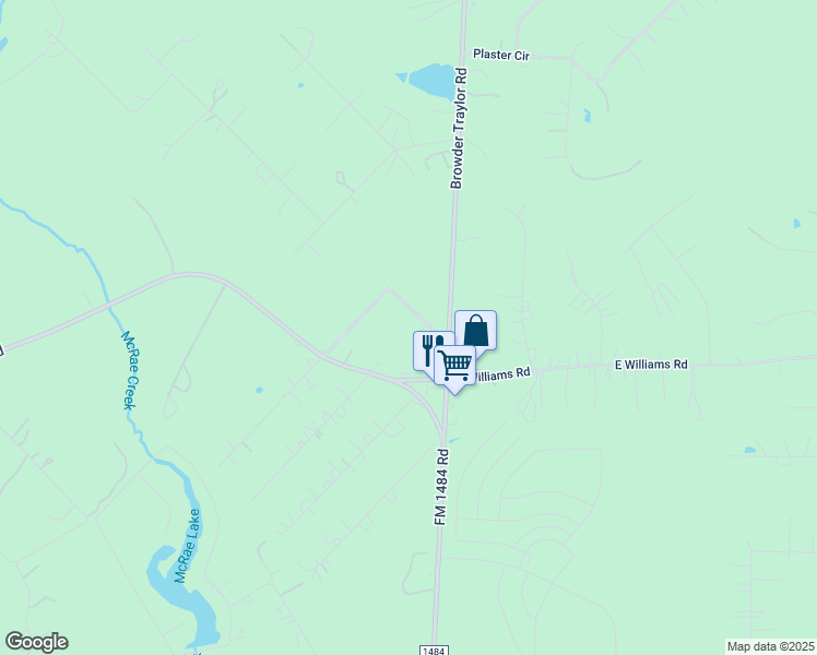 map of restaurants, bars, coffee shops, grocery stores, and more near 15446 Dogwood Lane in Conroe
