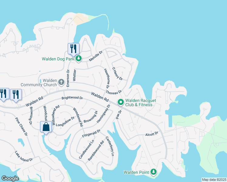 map of restaurants, bars, coffee shops, grocery stores, and more near 12015 Rainforest Lane in Montgomery