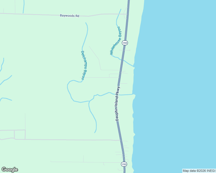map of restaurants, bars, coffee shops, grocery stores, and more near 14130 Dauphin Island Parkway in Coden