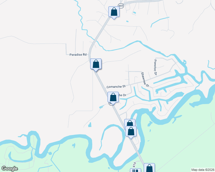 map of restaurants, bars, coffee shops, grocery stores, and more near 15422 Mississippi 603 in Kiln