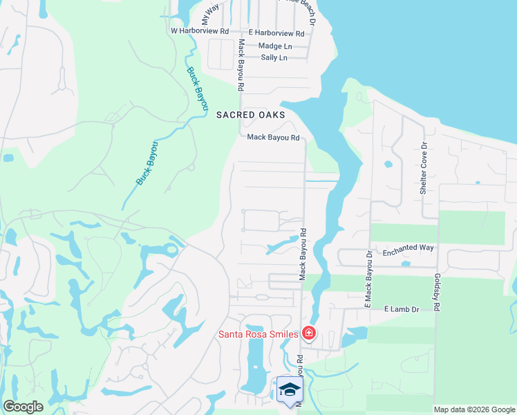 map of restaurants, bars, coffee shops, grocery stores, and more near 184 Carson Oaks Lane in Santa Rosa Beach