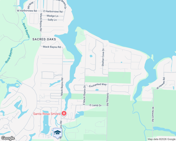 map of restaurants, bars, coffee shops, grocery stores, and more near 36 Pelican Bay Drive in Santa Rosa Beach