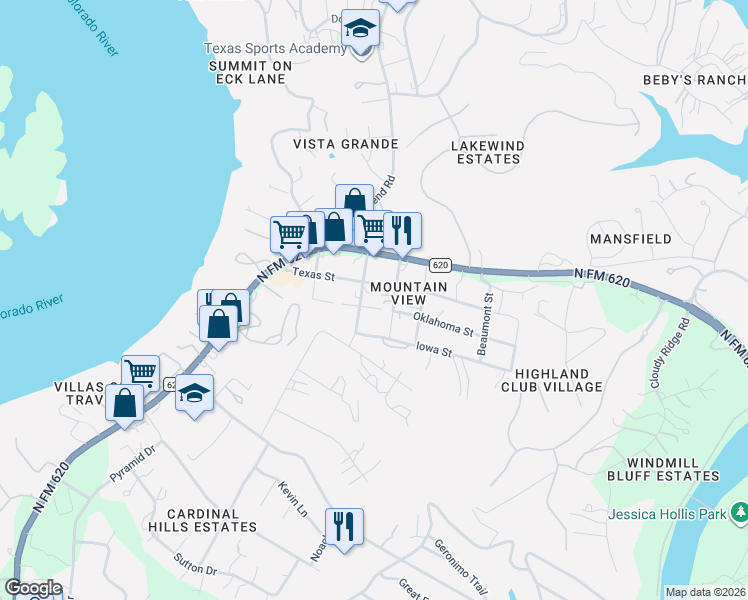 map of restaurants, bars, coffee shops, grocery stores, and more near 3607 San Antonio Street in Austin