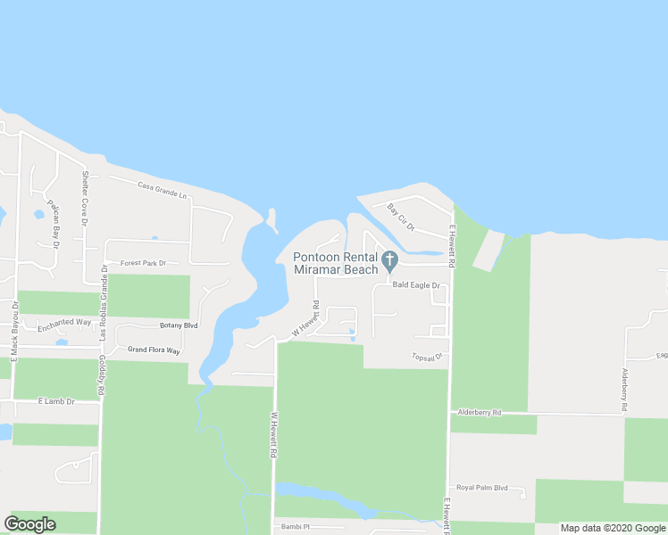 map of restaurants, bars, coffee shops, grocery stores, and more near 1525 West Hewett Road in Santa Rosa Beach