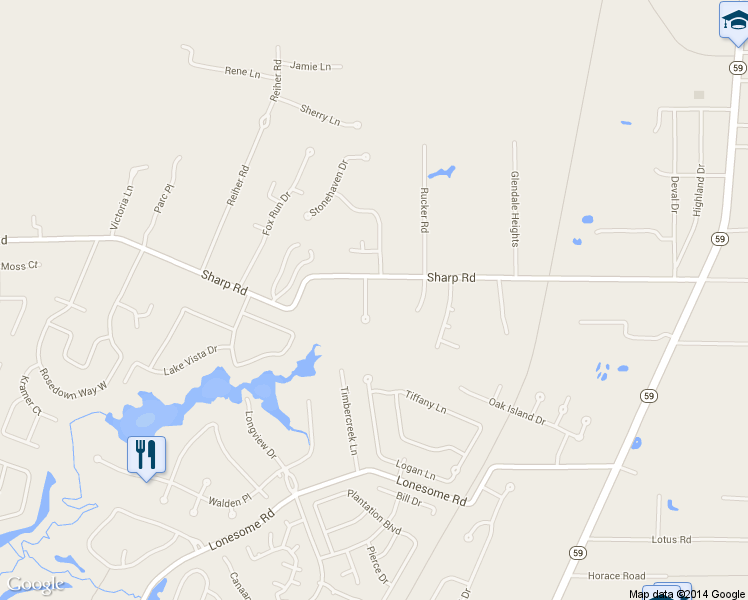 map of restaurants, bars, coffee shops, grocery stores, and more near 110 7 Pines Boulevard in Mandeville