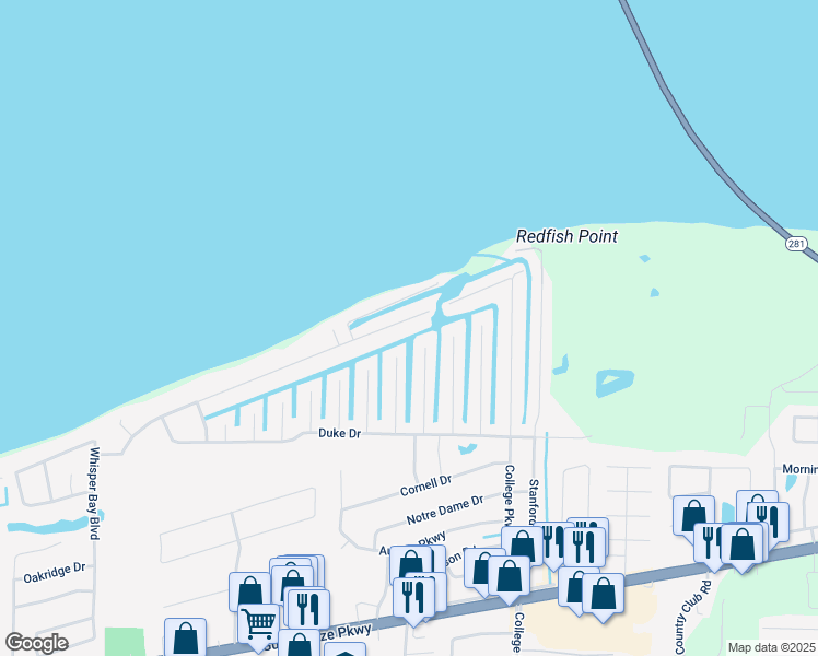 map of restaurants, bars, coffee shops, grocery stores, and more near 3029 Coral Strip Parkway in Gulf Breeze