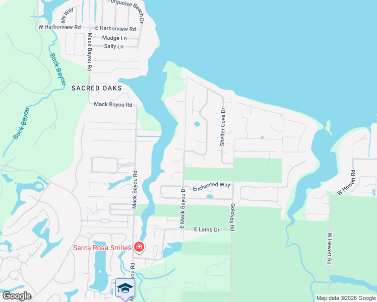 map of restaurants, bars, coffee shops, grocery stores, and more near 36 Pelican Bay Drive in Santa Rosa Beach