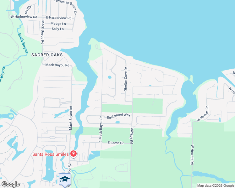 map of restaurants, bars, coffee shops, grocery stores, and more near 128 Pelican Bay Drive in Santa Rosa Beach