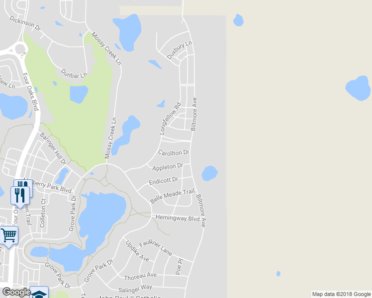 map of restaurants, bars, coffee shops, grocery stores, and more near 3752 Biltmore Avenue in Tallahassee