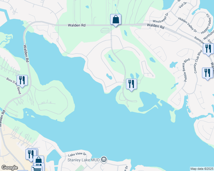 map of restaurants, bars, coffee shops, grocery stores, and more near 10 La Costa Drive in Montgomery