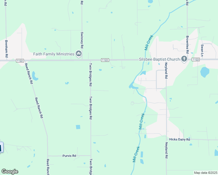map of restaurants, bars, coffee shops, grocery stores, and more near 2448 Twin Bridges Road in Silsbee