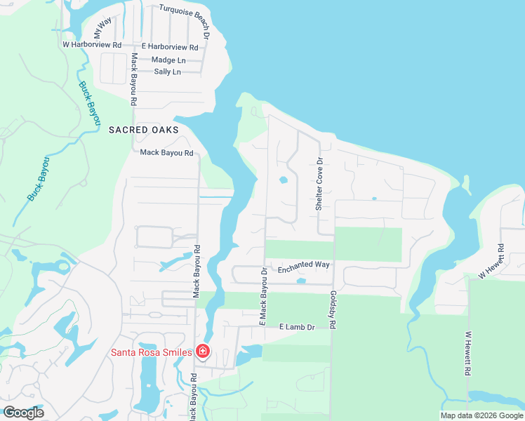 map of restaurants, bars, coffee shops, grocery stores, and more near 61 Initial Lane in Santa Rosa Beach