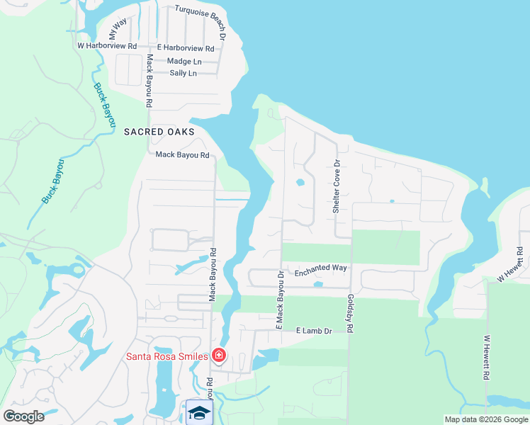 map of restaurants, bars, coffee shops, grocery stores, and more near 61 Initial Lane in Santa Rosa Beach