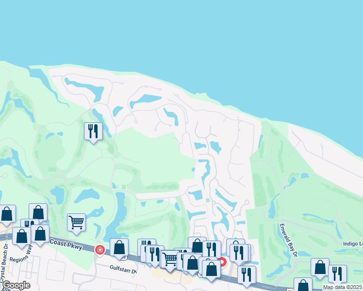 map of restaurants, bars, coffee shops, grocery stores, and more near 256 Lantern Lane in Destin