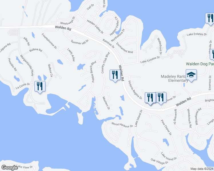 map of restaurants, bars, coffee shops, grocery stores, and more near 13218 Salem Circle in Montgomery