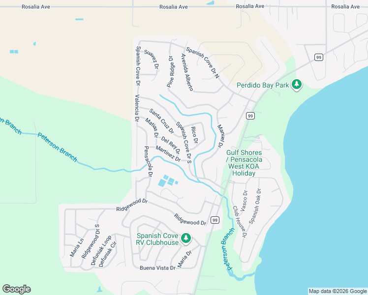 map of restaurants, bars, coffee shops, grocery stores, and more near 1656 Spanish Cove Drive South in Lillian