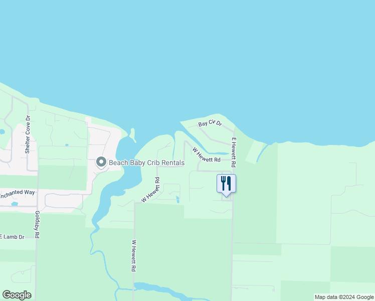 map of restaurants, bars, coffee shops, grocery stores, and more near 14 Brook Court in Santa Rosa Beach