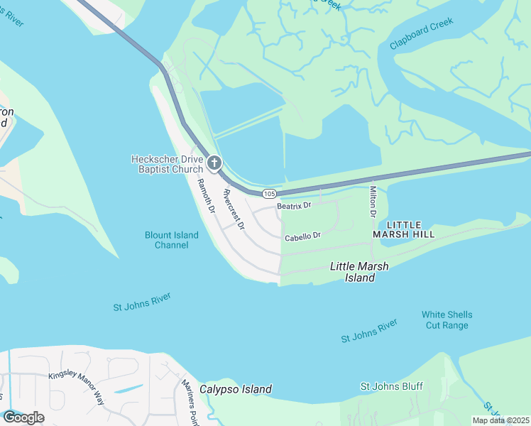 map of restaurants, bars, coffee shops, grocery stores, and more near 6673 Cabello Drive in Jacksonville