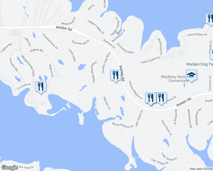 map of restaurants, bars, coffee shops, grocery stores, and more near 13222 Salem Circle in Montgomery