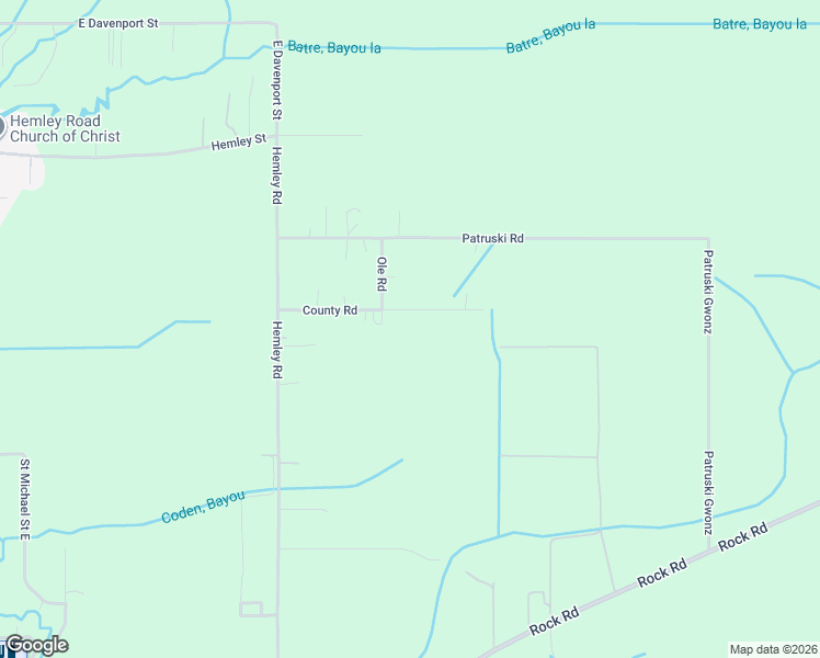 map of restaurants, bars, coffee shops, grocery stores, and more near 7560-7598 County Road in Coden