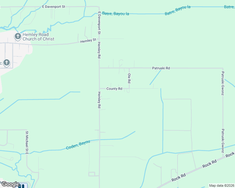 map of restaurants, bars, coffee shops, grocery stores, and more near 7670 County Road in Coden