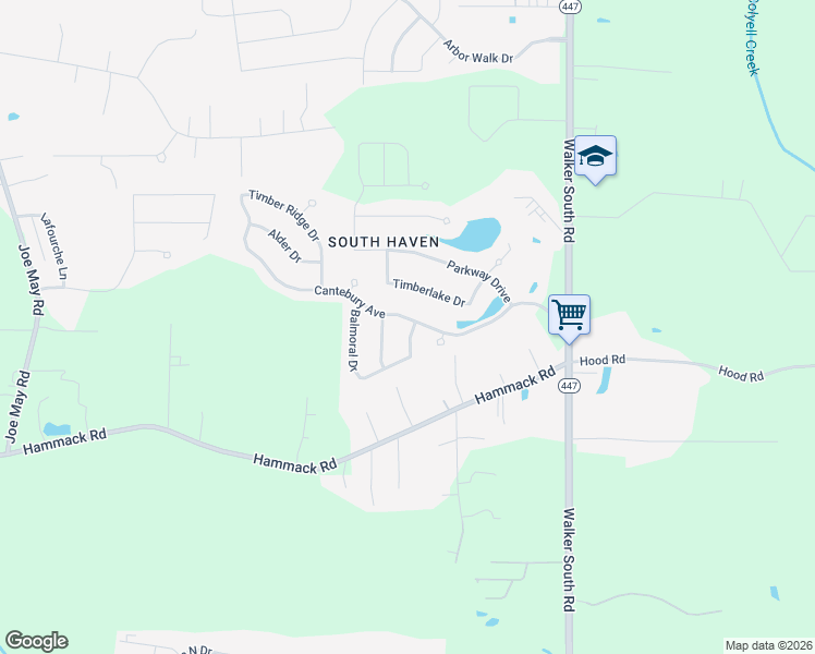 map of restaurants, bars, coffee shops, grocery stores, and more near 13839 Cantebury Avenue in Denham Springs