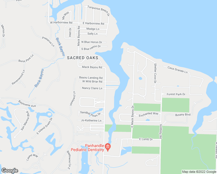 map of restaurants, bars, coffee shops, grocery stores, and more near 29 Bayou Road in Santa Rosa Beach