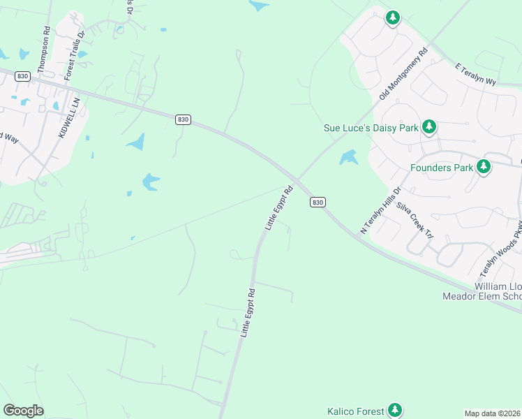 map of restaurants, bars, coffee shops, grocery stores, and more near 544-550 Thousand Trails Road in Willis