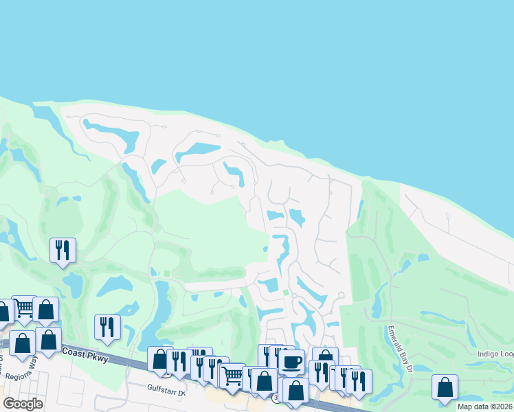 map of restaurants, bars, coffee shops, grocery stores, and more near 272 Lantern Lane in Destin