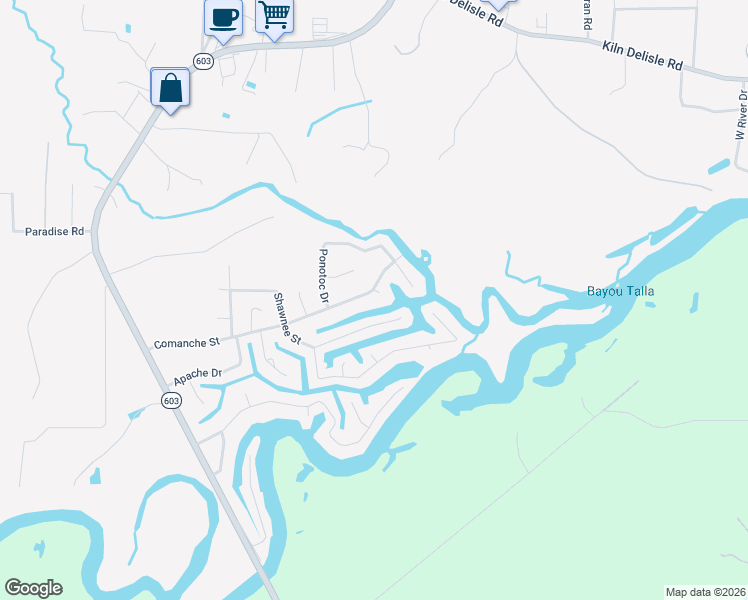 map of restaurants, bars, coffee shops, grocery stores, and more near 15017 Sophia Drive in Kiln