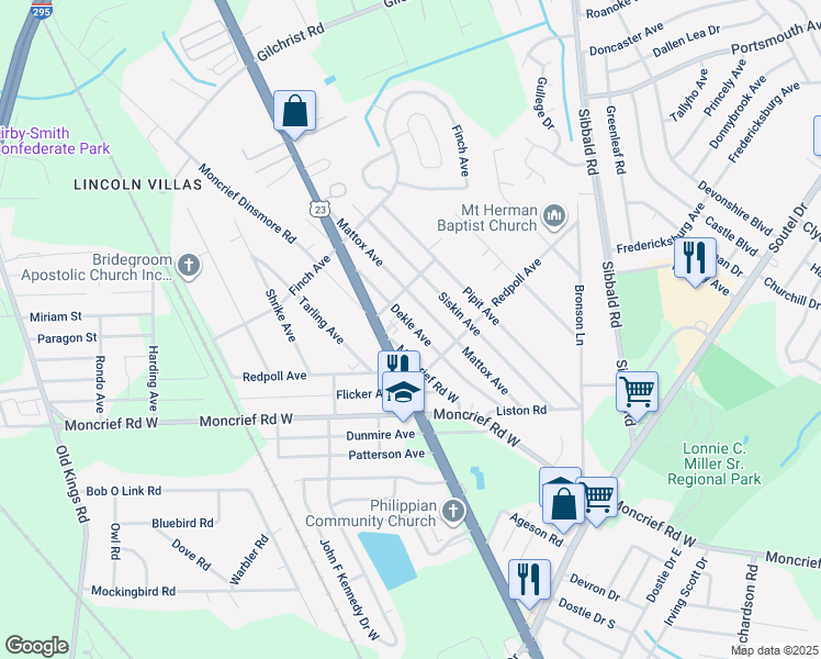 map of restaurants, bars, coffee shops, grocery stores, and more near 7946 Dekle Avenue in Jacksonville