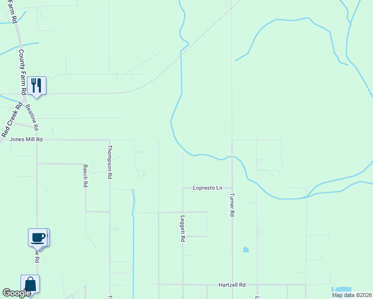 map of restaurants, bars, coffee shops, grocery stores, and more near 7468 Leggett Road in Long Beach