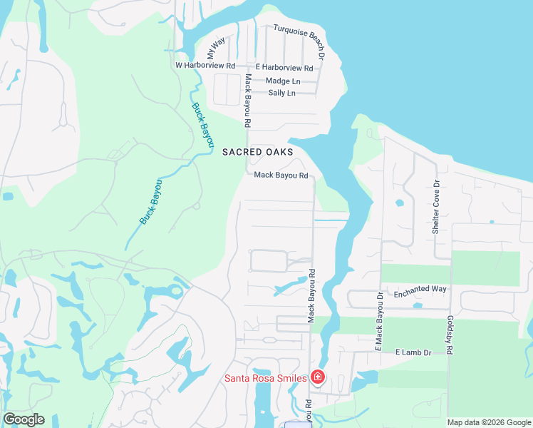 map of restaurants, bars, coffee shops, grocery stores, and more near 171 West Wild Briar Road in Santa Rosa Beach