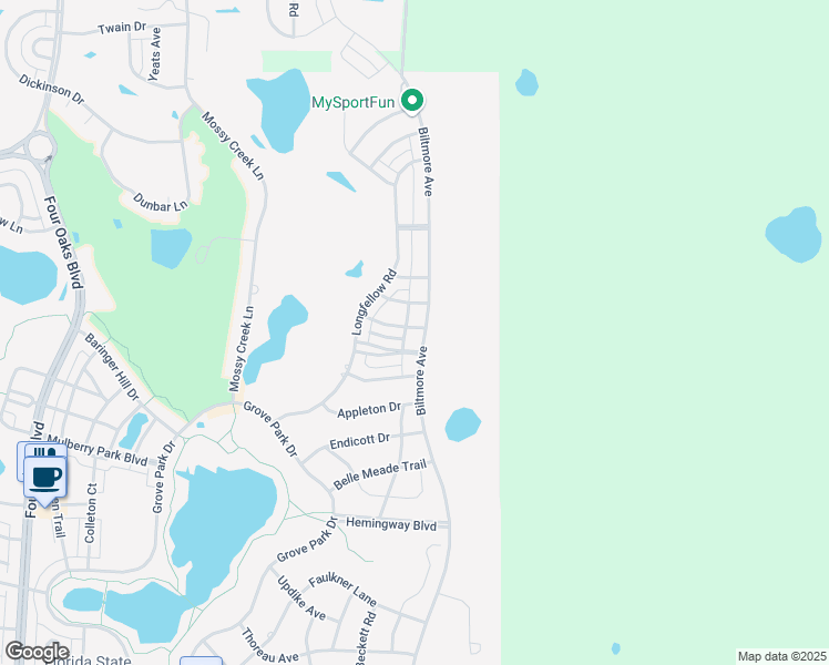 map of restaurants, bars, coffee shops, grocery stores, and more near 3728 Biltmore Avenue in Tallahassee
