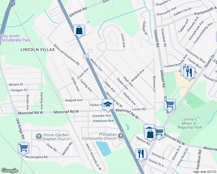 map of restaurants, bars, coffee shops, grocery stores, and more near 7952 Dekle Avenue in Jacksonville