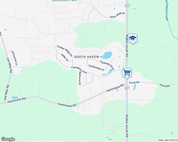 map of restaurants, bars, coffee shops, grocery stores, and more near 13839 Cantebury Avenue in Denham Springs