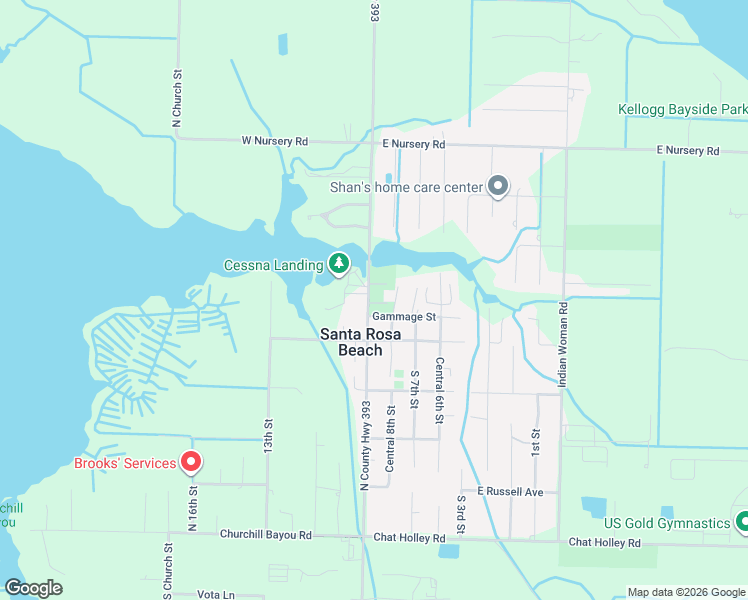 map of restaurants, bars, coffee shops, grocery stores, and more near 1 Hog Town Bayou Lane in Santa Rosa Beach