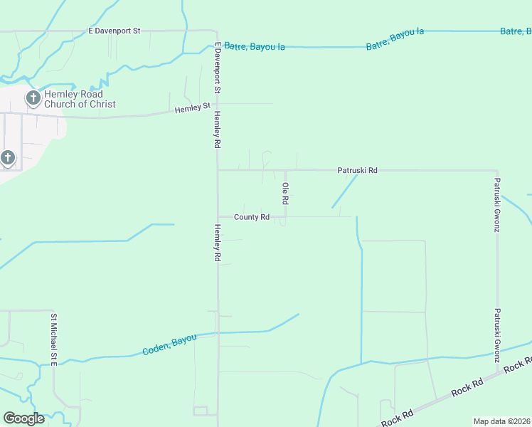 map of restaurants, bars, coffee shops, grocery stores, and more near 7670 County Road in Coden