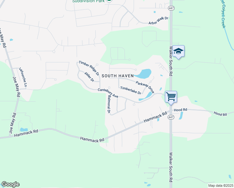 map of restaurants, bars, coffee shops, grocery stores, and more near 13839 Cantebury Avenue in Denham Springs