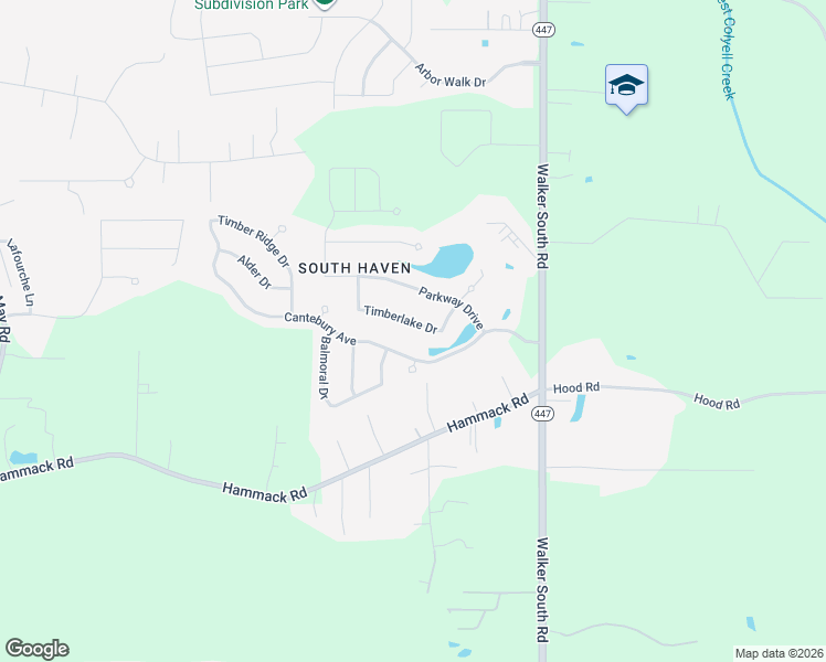 map of restaurants, bars, coffee shops, grocery stores, and more near 13828 Timberlake Drive in Denham Springs