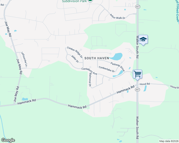 map of restaurants, bars, coffee shops, grocery stores, and more near 13784 Cantebury Avenue in Denham Springs