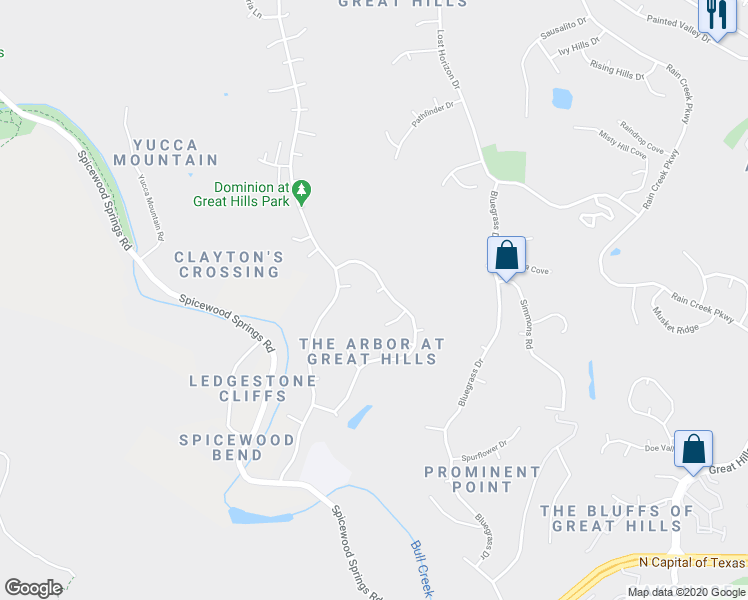 map of restaurants, bars, coffee shops, grocery stores, and more near 6205 Sotol Cove in Austin