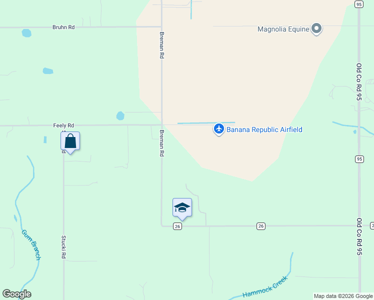 map of restaurants, bars, coffee shops, grocery stores, and more near 11872 Breman Road in Elberta
