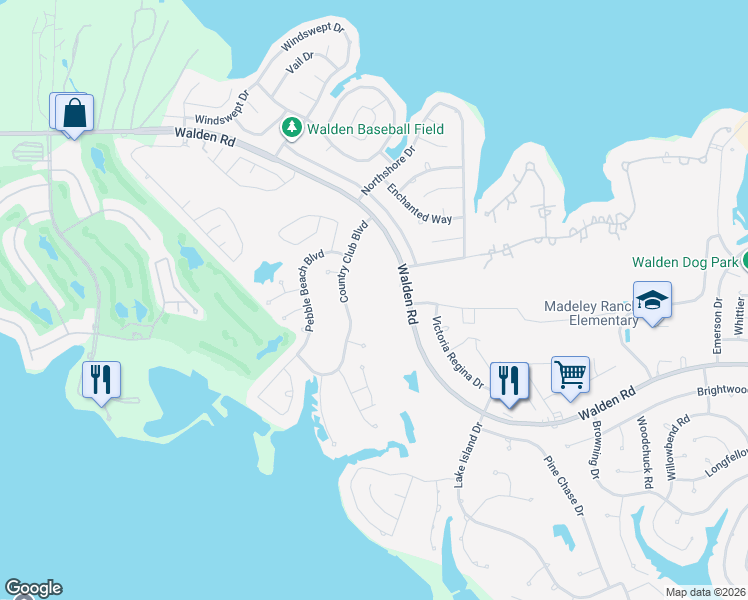 map of restaurants, bars, coffee shops, grocery stores, and more near 3490 Country Club Boulevard in Montgomery