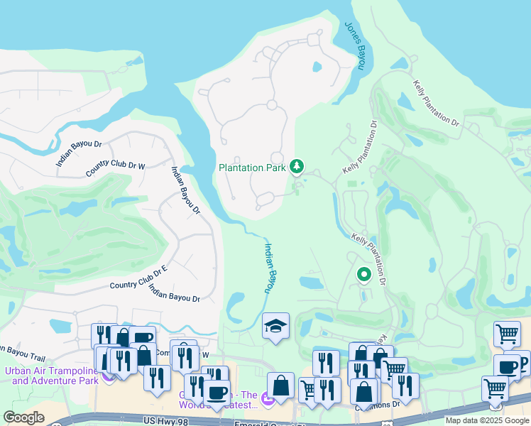map of restaurants, bars, coffee shops, grocery stores, and more near 254 Leaning Pines Loop in Destin