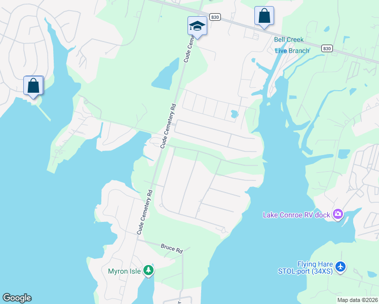 map of restaurants, bars, coffee shops, grocery stores, and more near 10861 South Lake Mist Lane in Willis